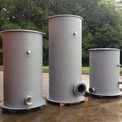 FRP manhole installation for sewer and utility access