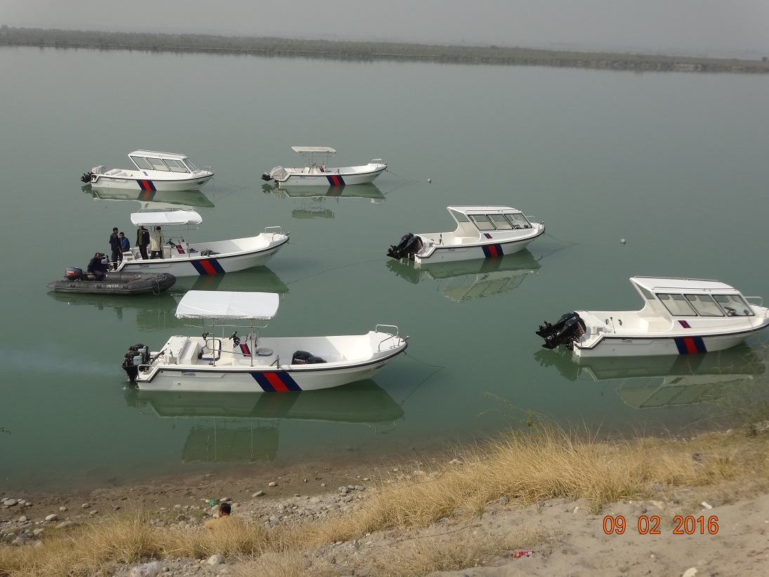 FRP boat fabrication at FCI marine division facility