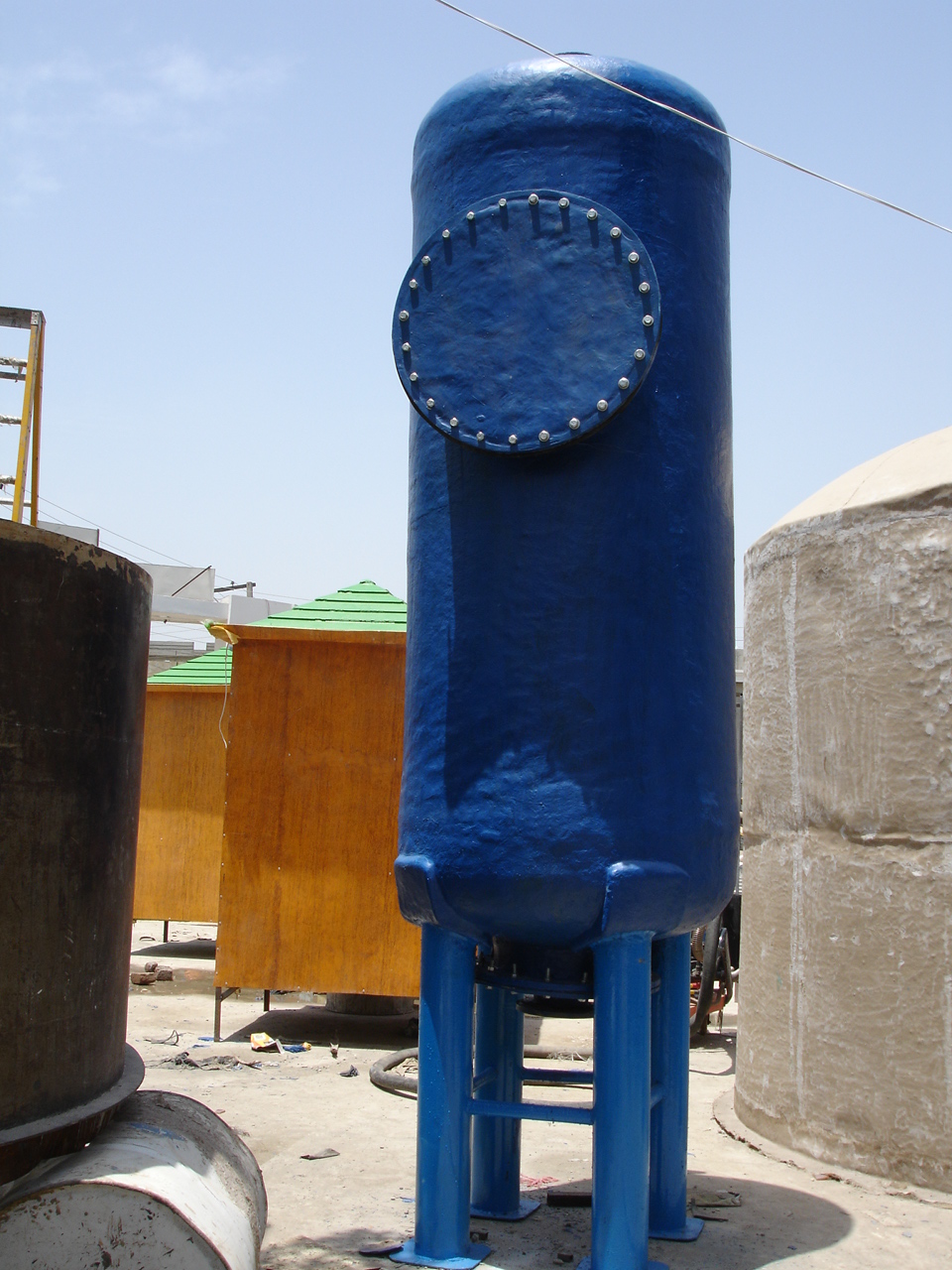 FRP scrubber system on site for plating and pickling fumes