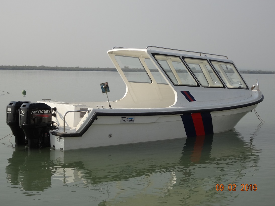 High efficiency fiberglass patrol boat by FCI