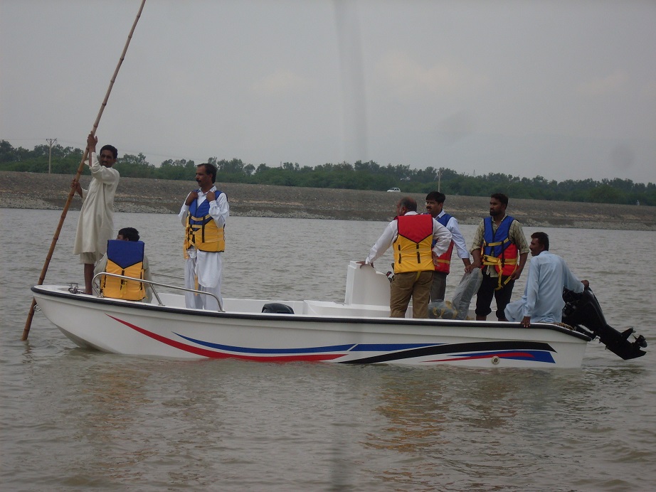 FCI Composites fiberglass boat fleet on display