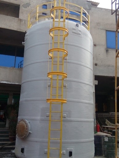 FRP GRP filament wound storage tank by FCI Composites