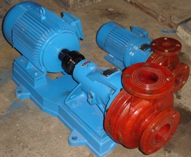 Fiberglass reinforced plastic pump with vinyl ester resin