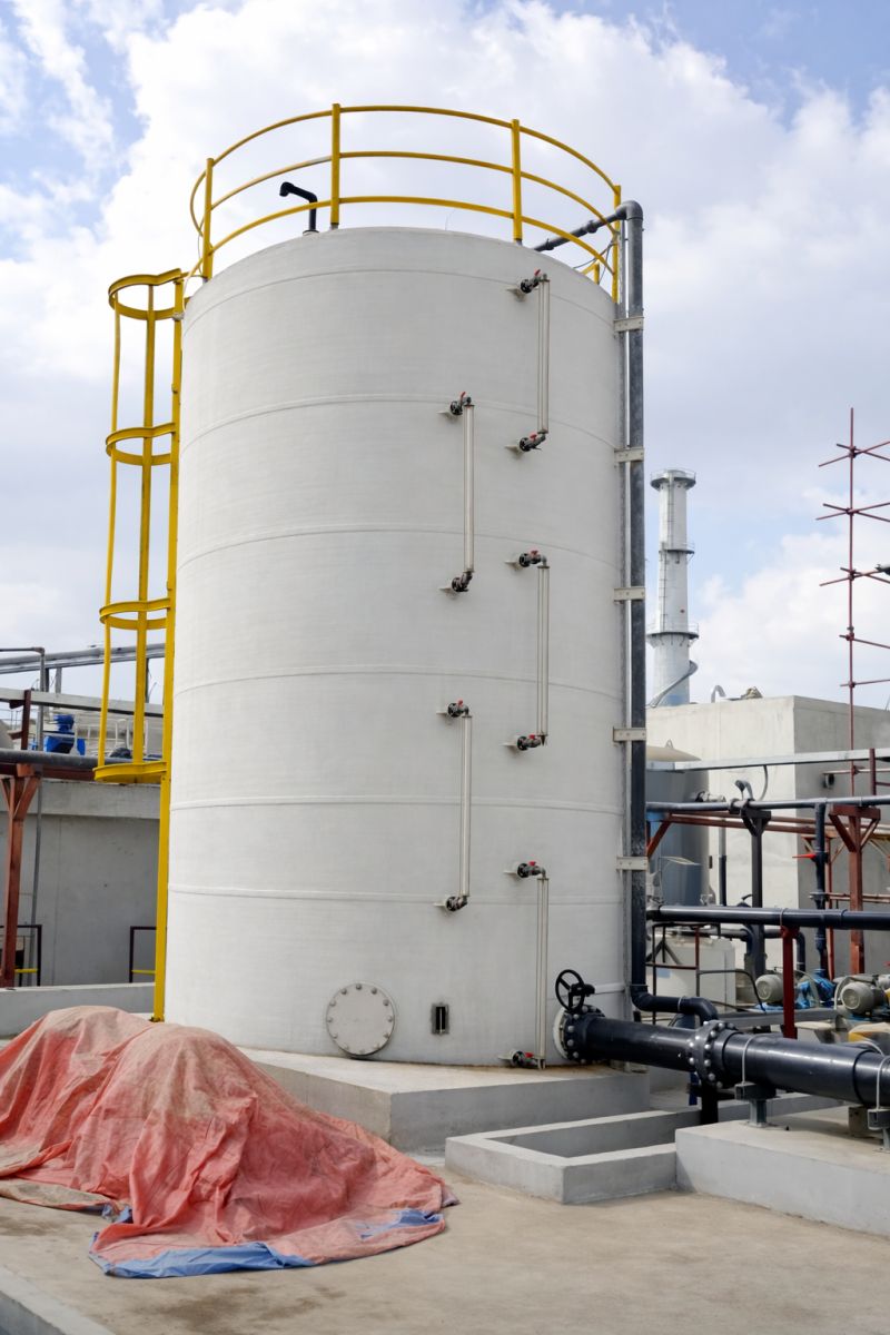 FRP storage tanks installed at GH2 water treatment facility
