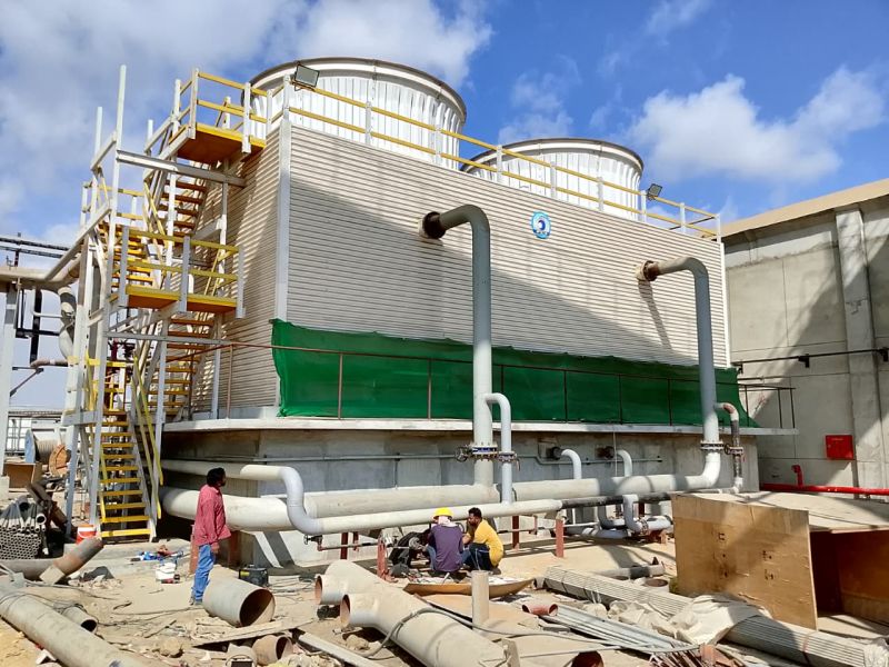 2-cell FRP cooling tower completed for GH2 Industries
