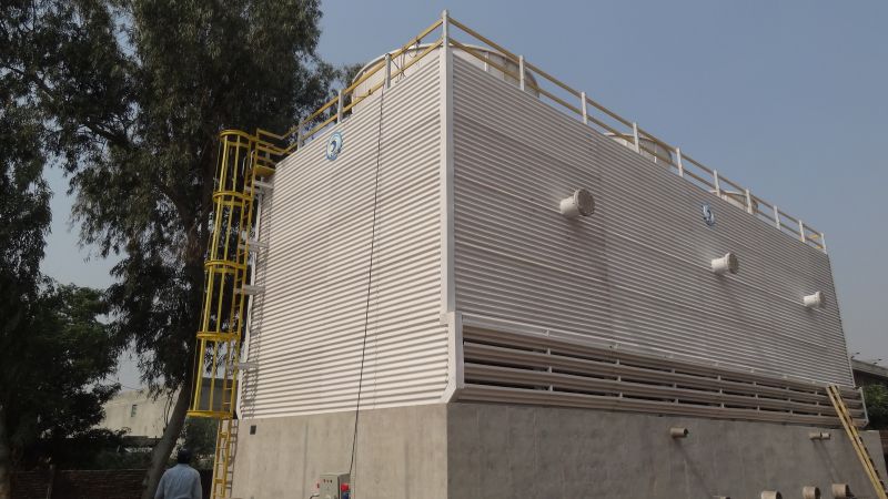 Counter-flow cooling tower installation at 7MW biomass plant