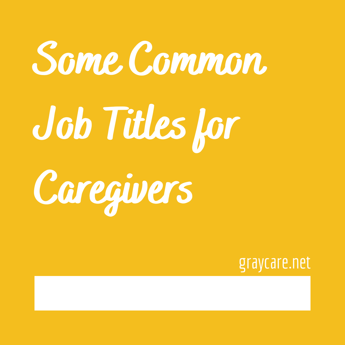 Caregiver Job Titles