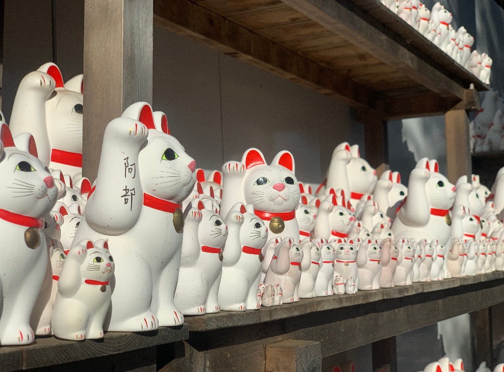 Maneki neko from the Gotokuji Temple