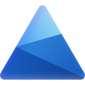 Blue triangle logo of an integration partner
