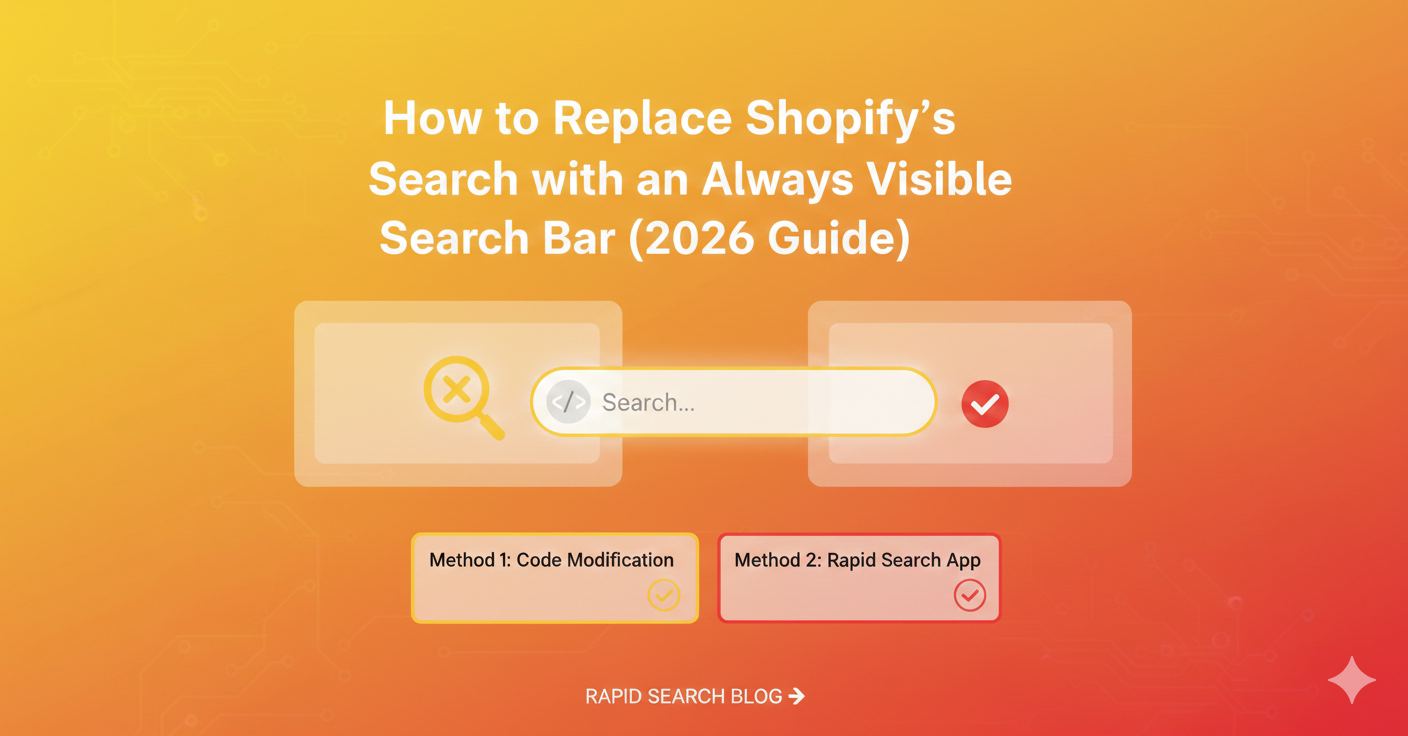 How to Replace Shopify's Search Icon with an Always Visible Search Bar (2026 Guide)