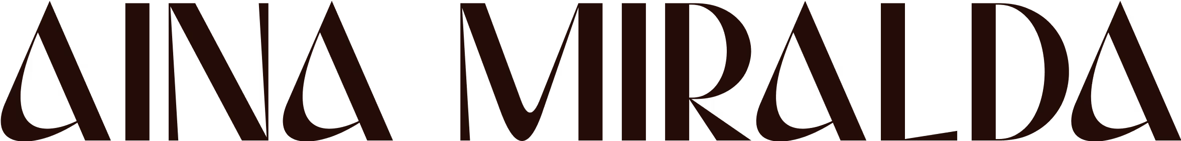 AINA MIRALDA Logotype in dark brown.