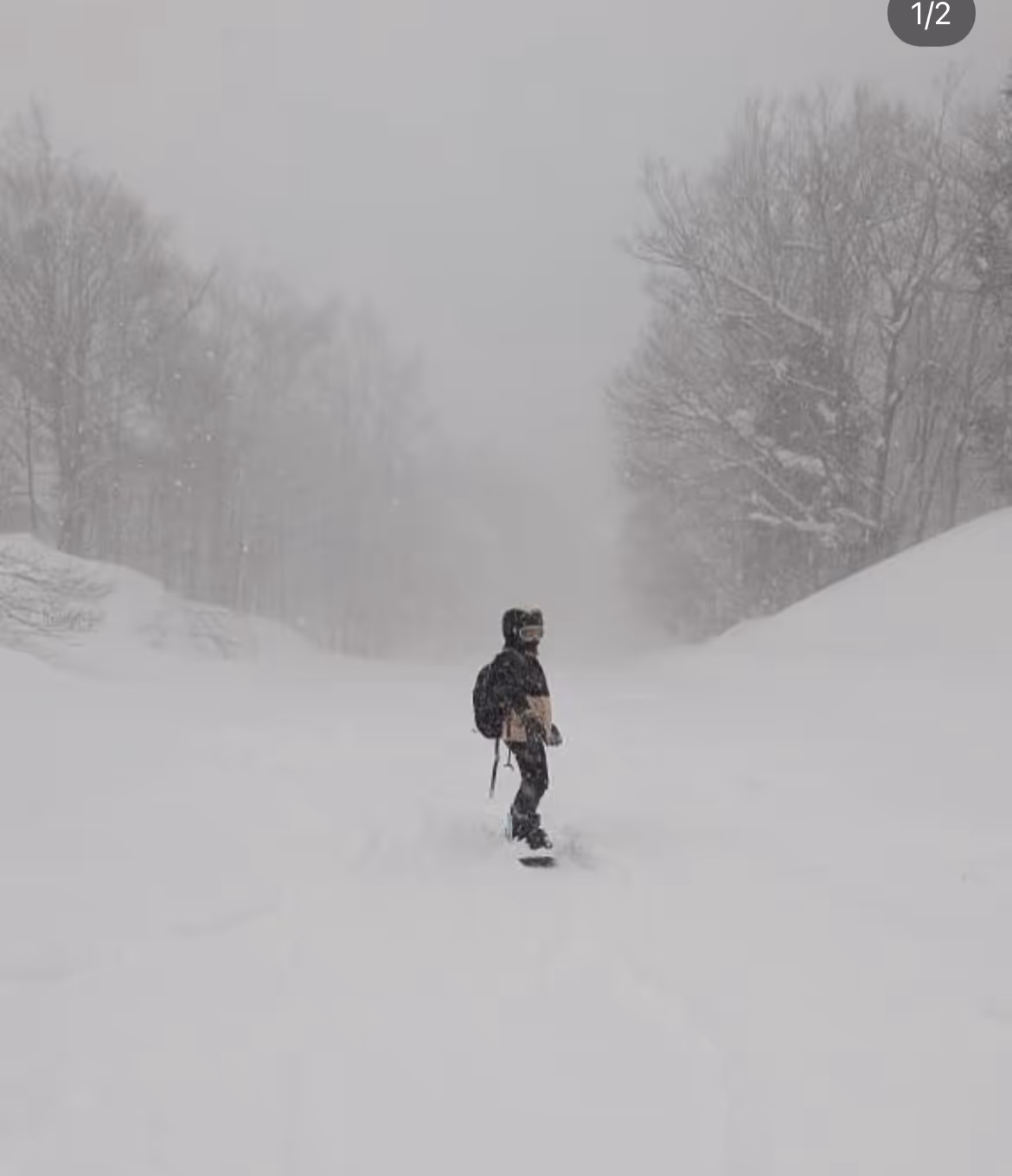 Picture of me snowboarding.