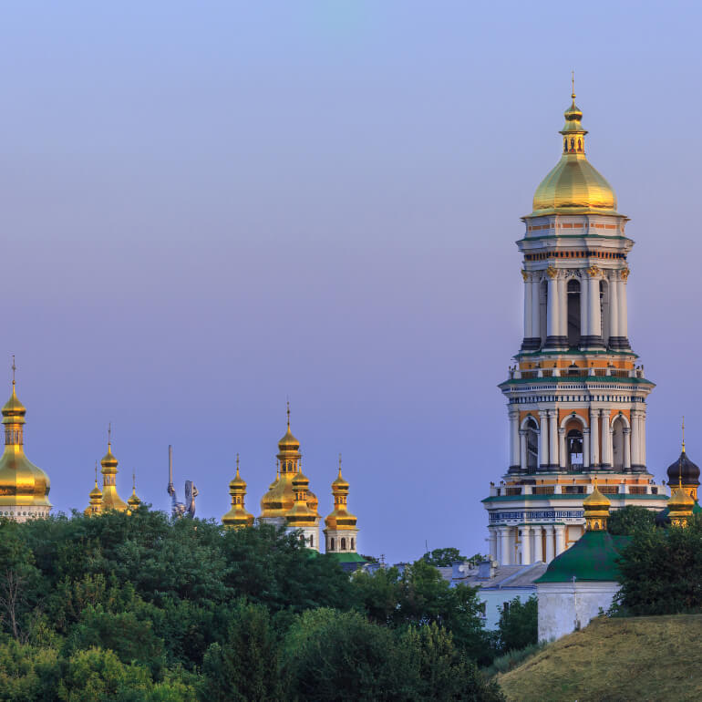 shot of a palace-like building in the distance