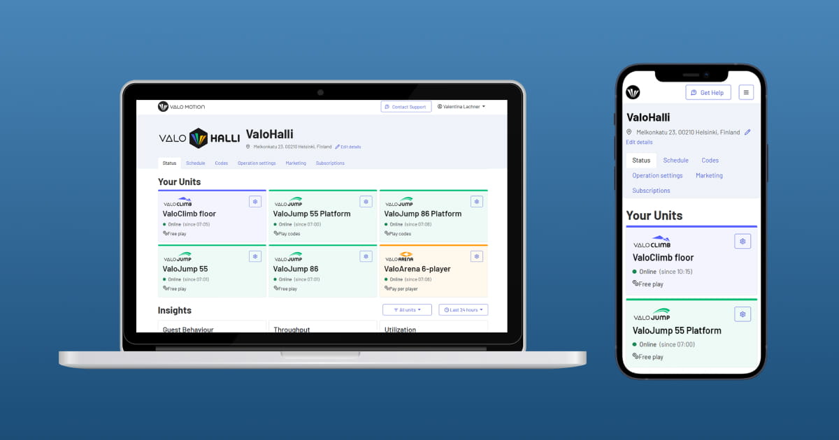 Operations Hub - your control center for managing all your Valo Motion attractions, now available on Mobile too!
