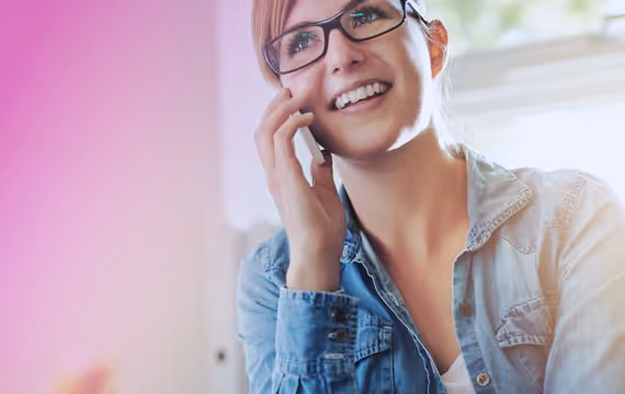 Young woman talking on mobile phone