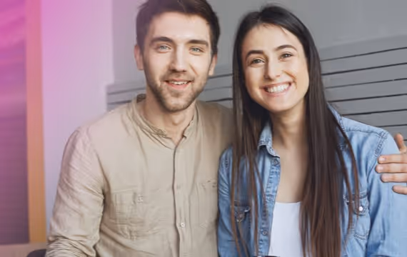 Couple at fertility clinic