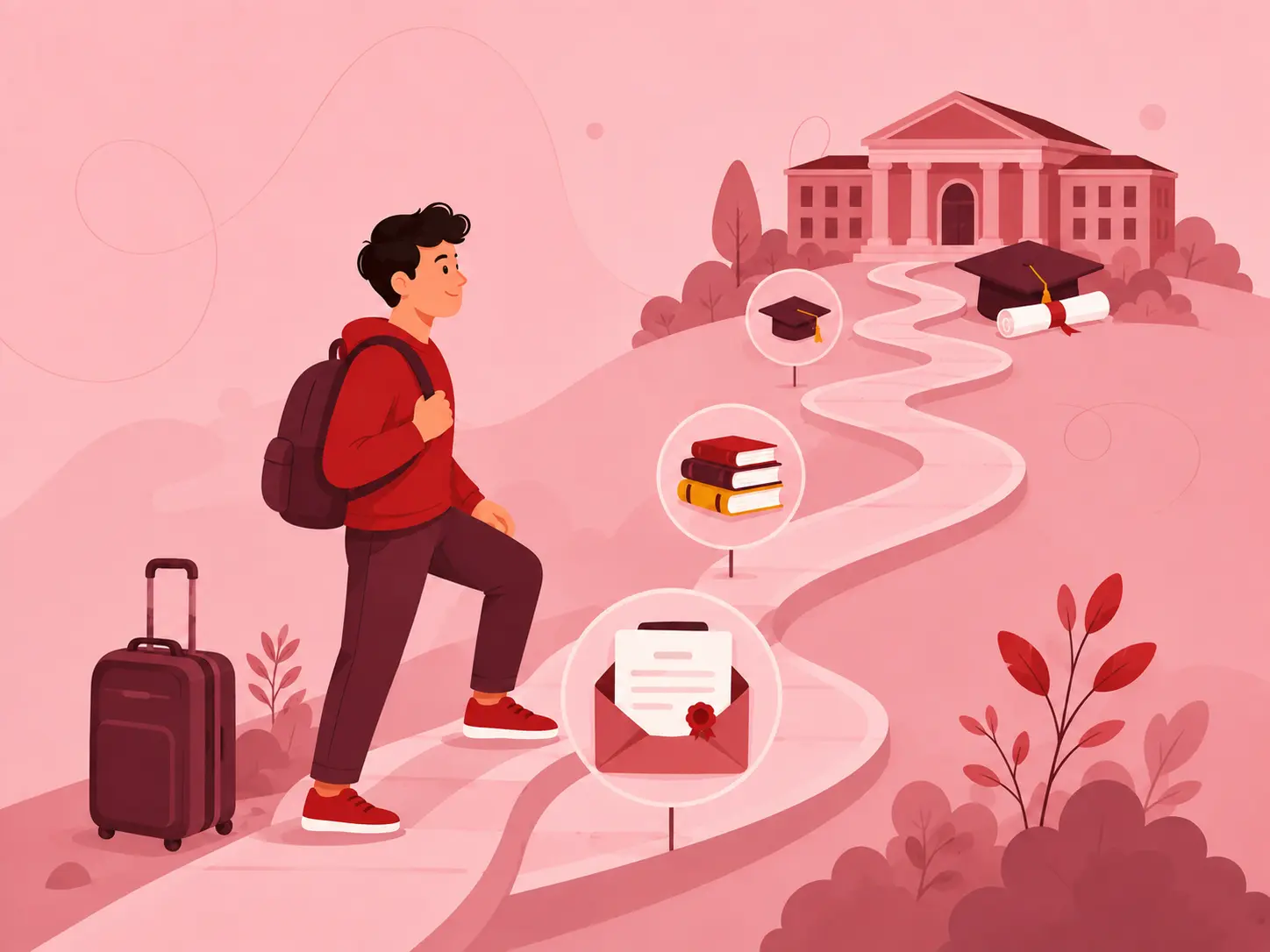 Undergraduate Scholarships for Displaced Syrian Youth Pathway Illustration