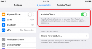 iPad Assistive Touch button