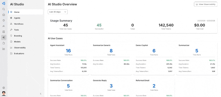 OvationCXM AI Studio Agent Assist GIF
