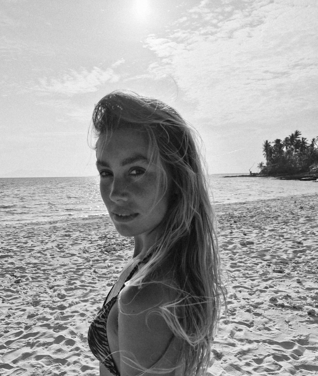 Alicia Rios Wilks on tropical island