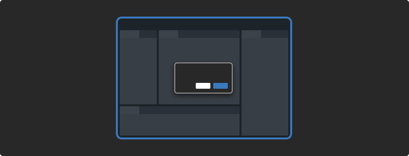 Illustration of a dialog pop up