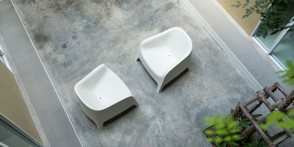 betonpadló teraszon