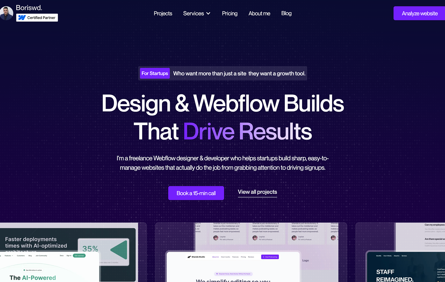 Boris Kolasinac - Webflow Expert and Designer cover image