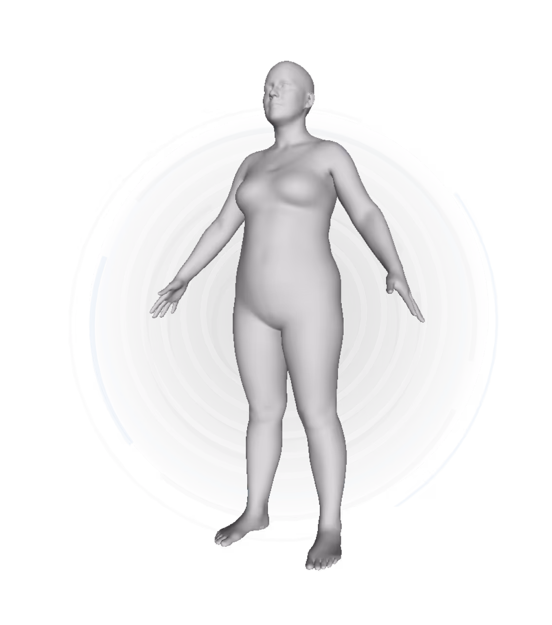 A woman happily unboxing clothing bought using a size recommendation