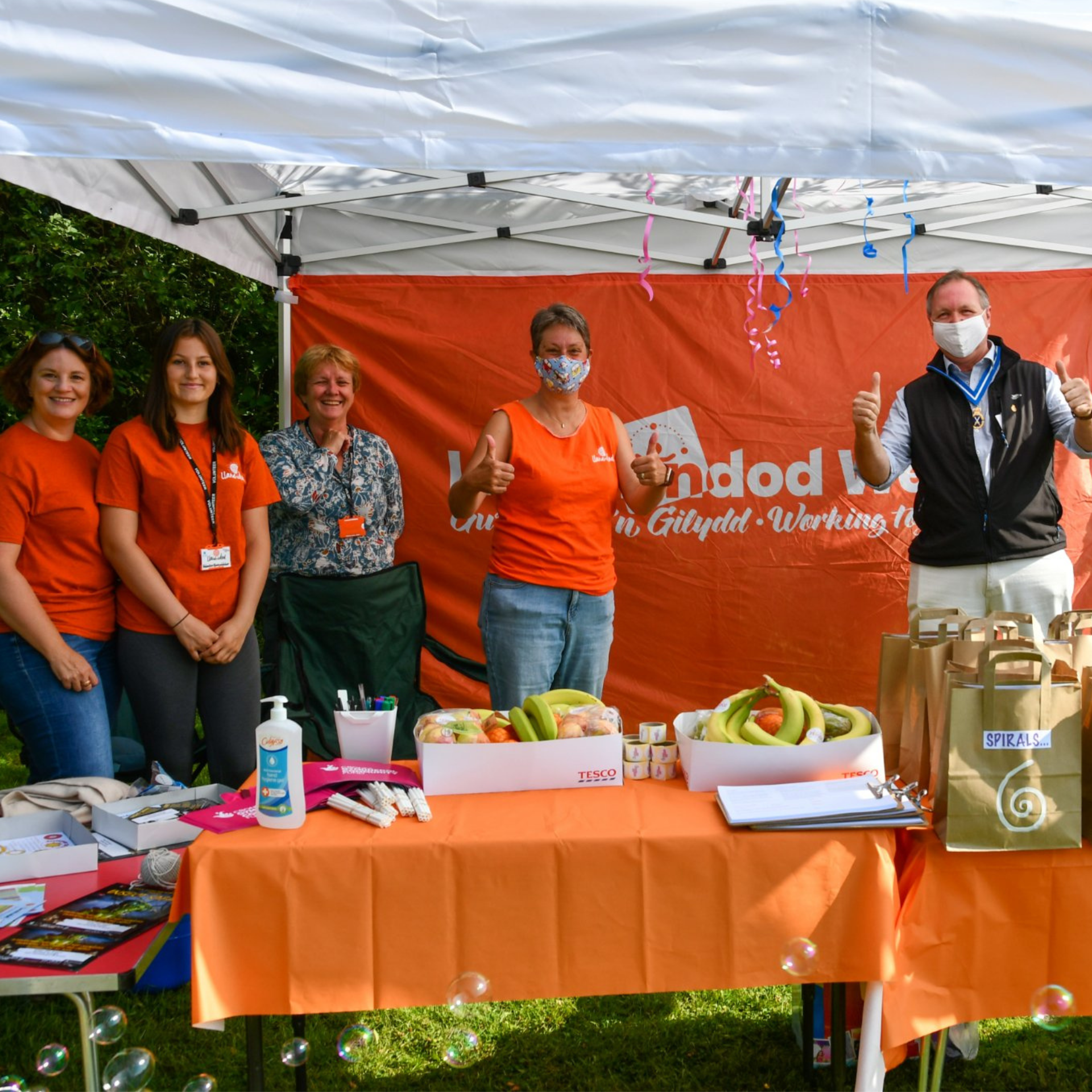 Volunteers at The Hive promotional event