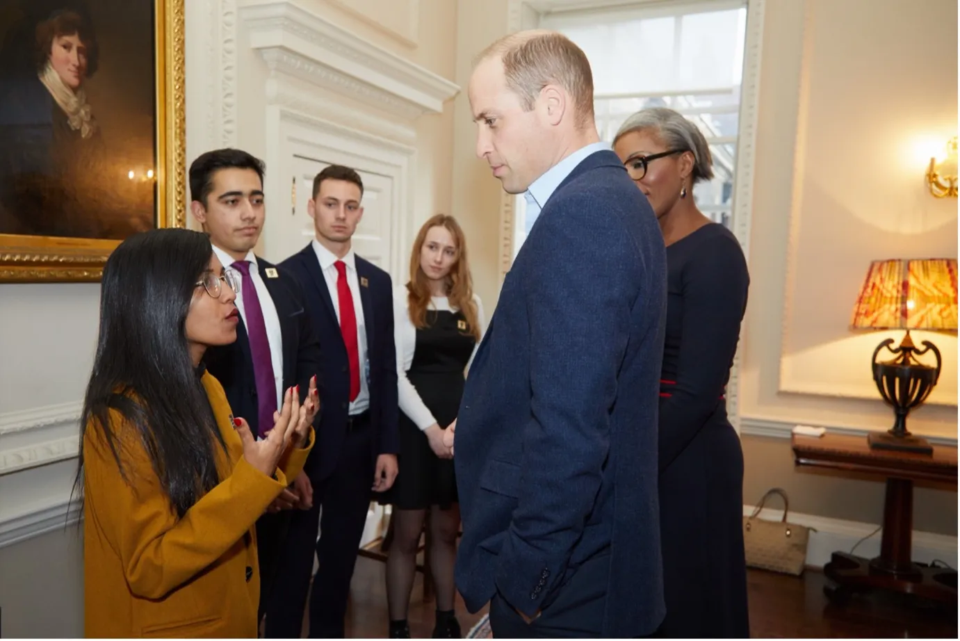 Shomy with HRH Prince William at Kensington Palace
