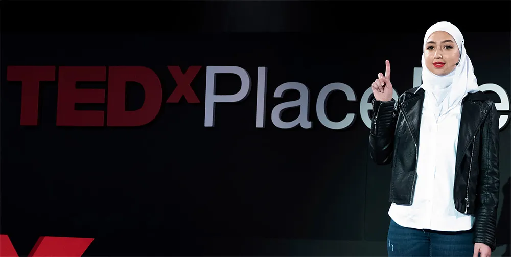 Maya Speaking at Ted X conference