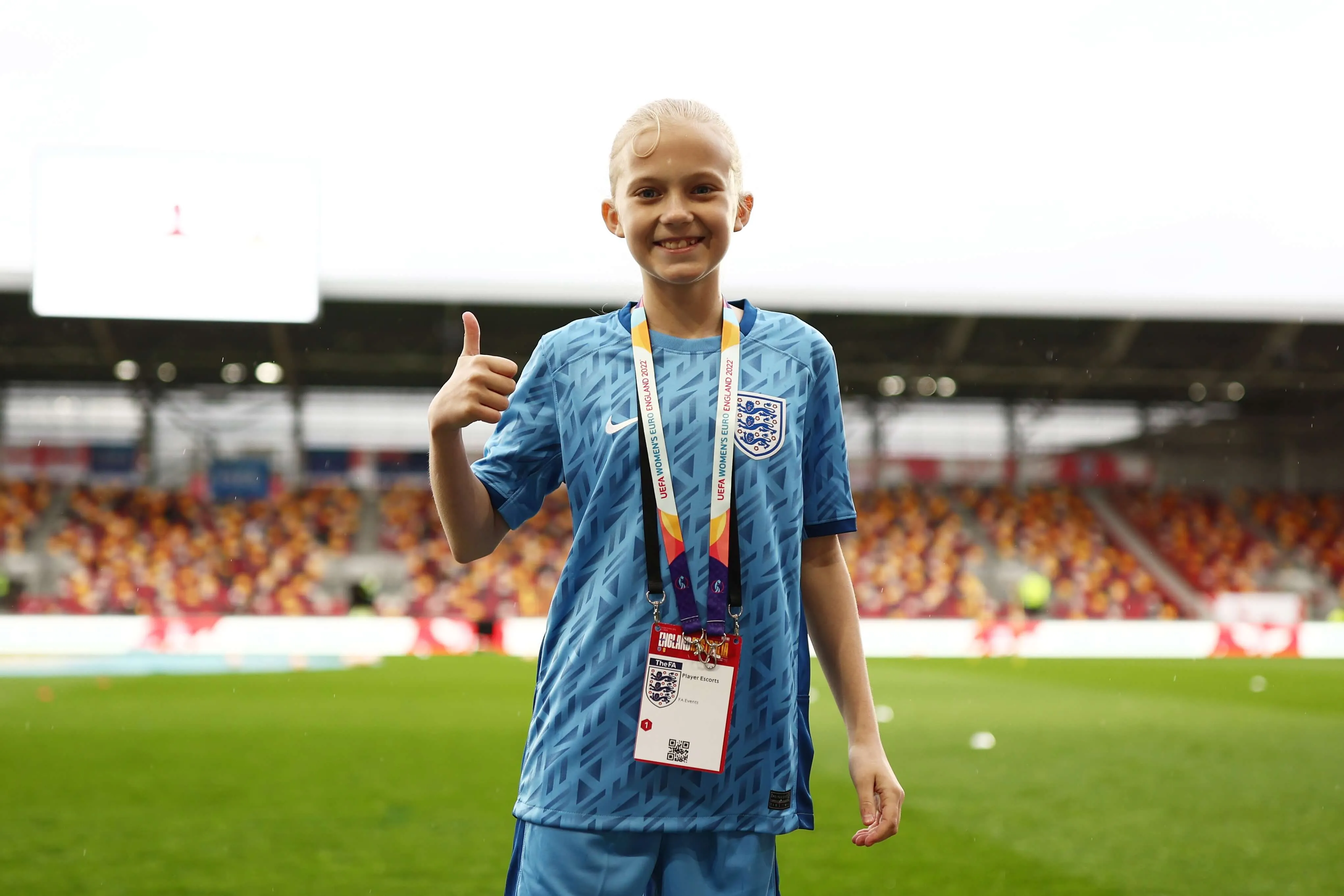 Maisie on the pitch