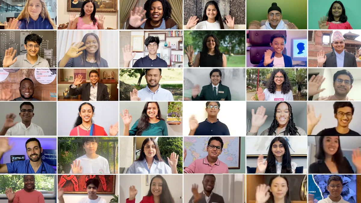 2023 Diana Award Recipients waving during the ceremony