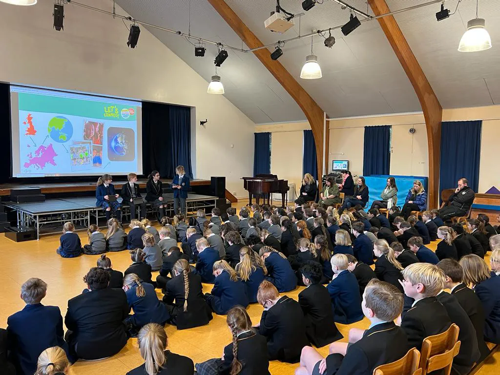 Ambassadors leading an Anti-bullying Assembly