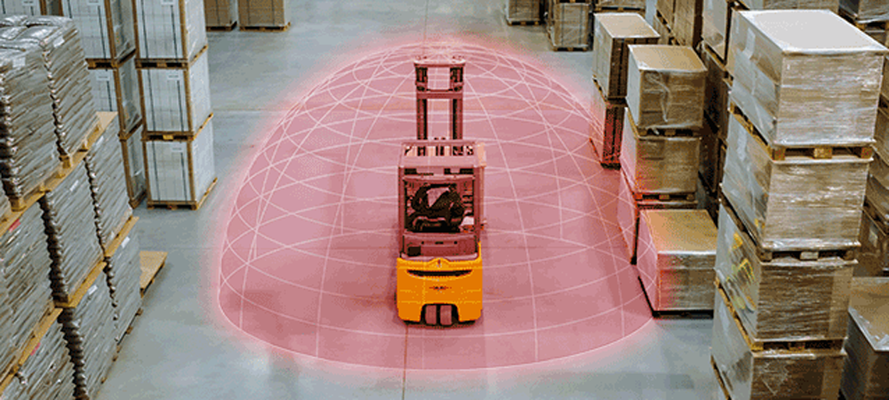 SensorZone Flex proximity warning system designed for warehouses and forklift fleet safety