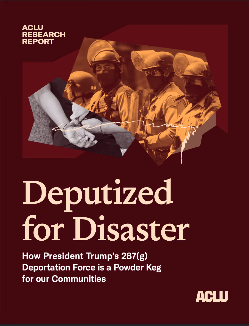 Cover image from ACLU Research Report "Deputized for Disaster"