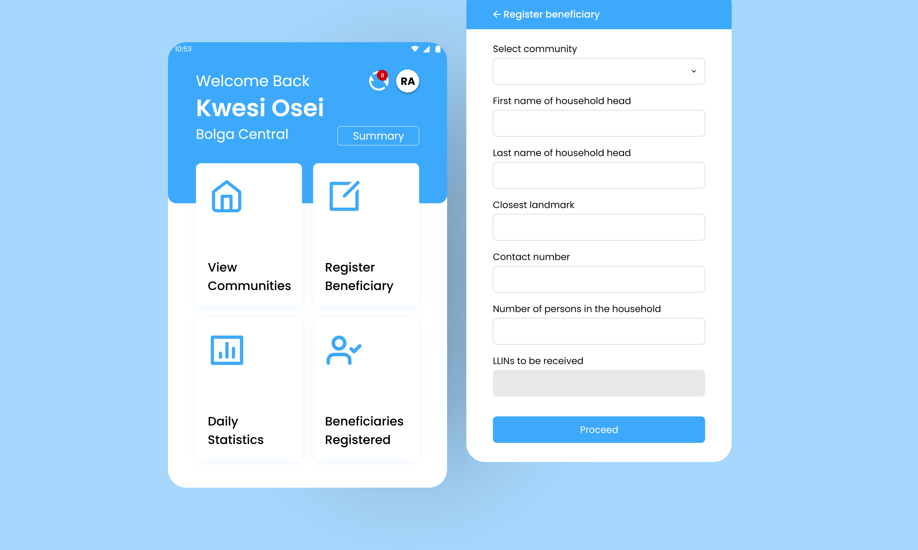 Netapp mobile app home screen