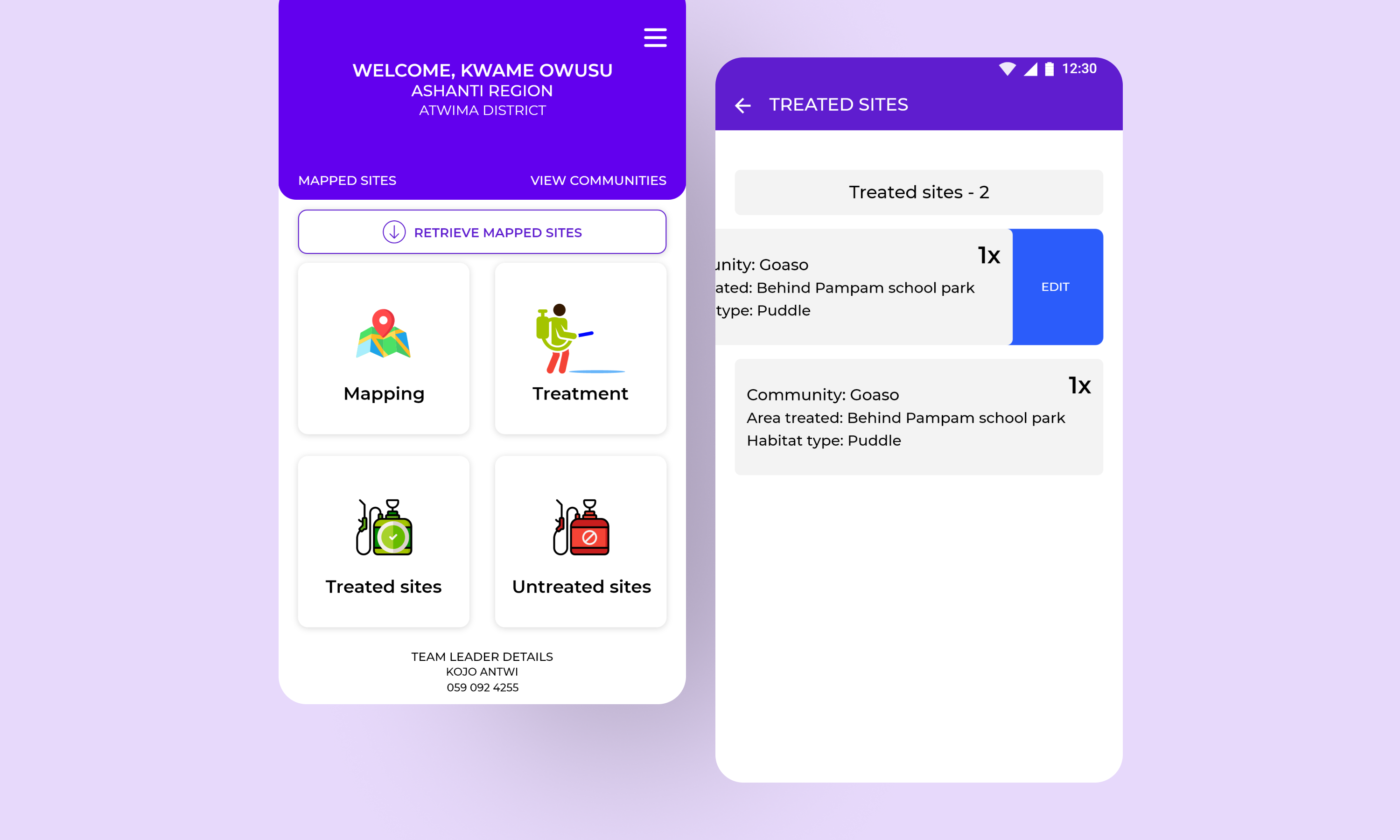 LSM mobile app home screen