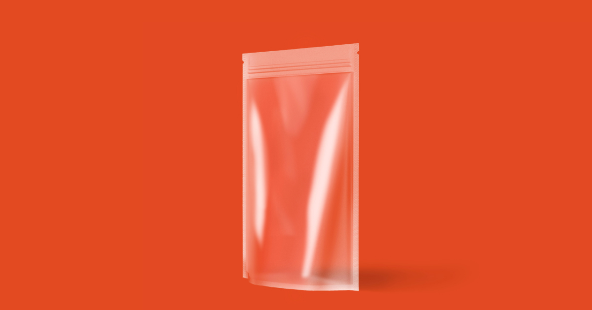 a roll of shrink wrap on a gray background
