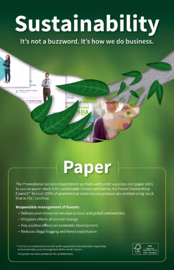 Sustainability awareness poster.