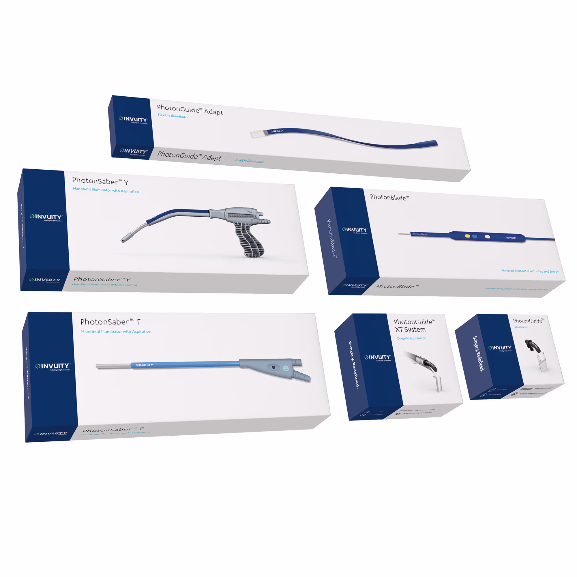 Product showcasing the new Intuity brand identity.