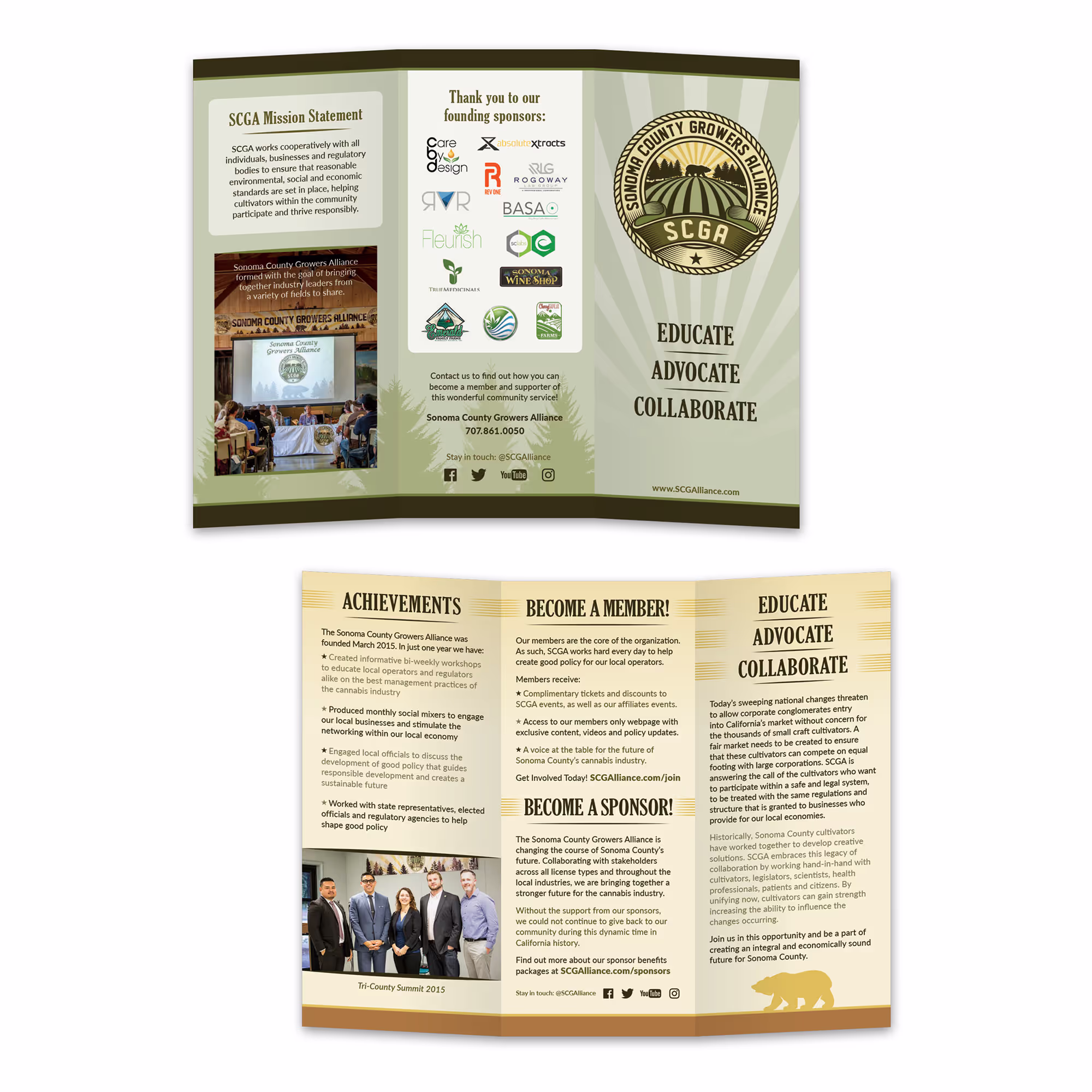 Tri-fold brochure showcasing company overview.
