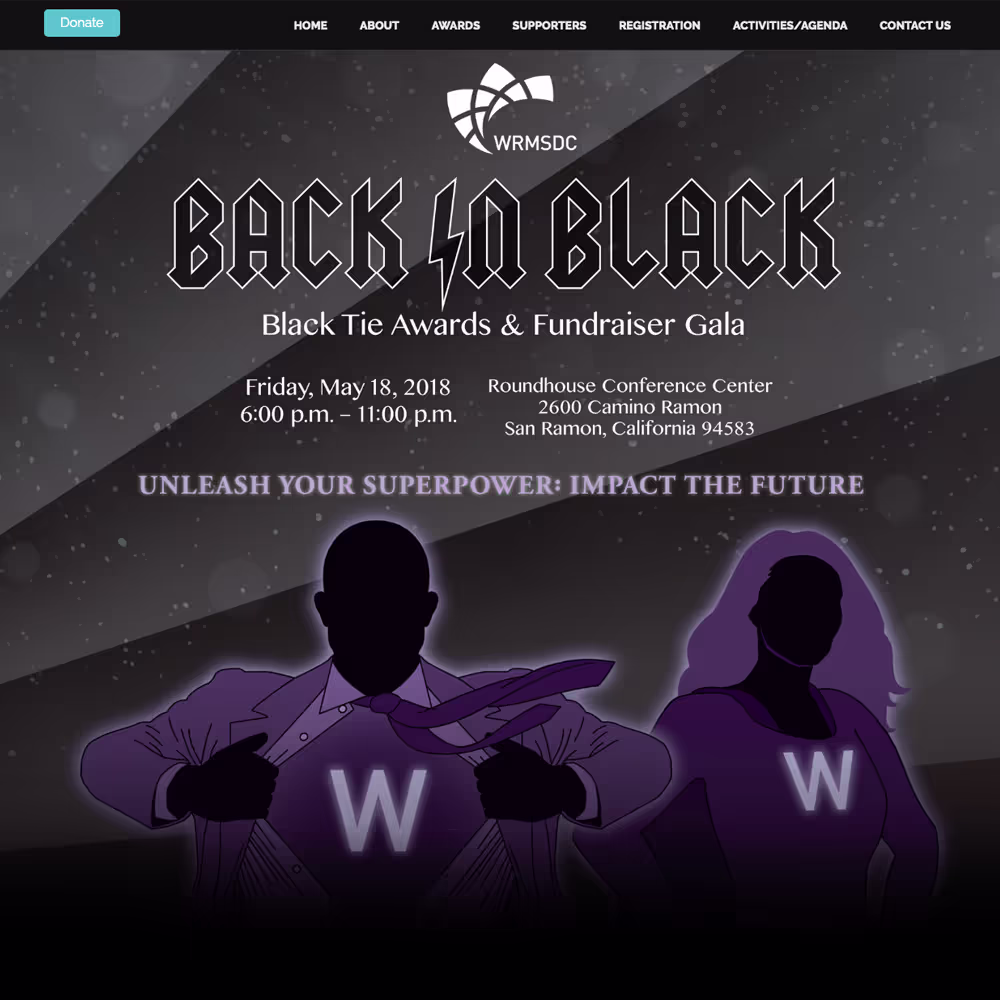 Website landing page design.