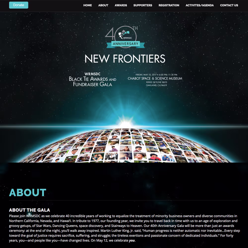 Website homepage design.