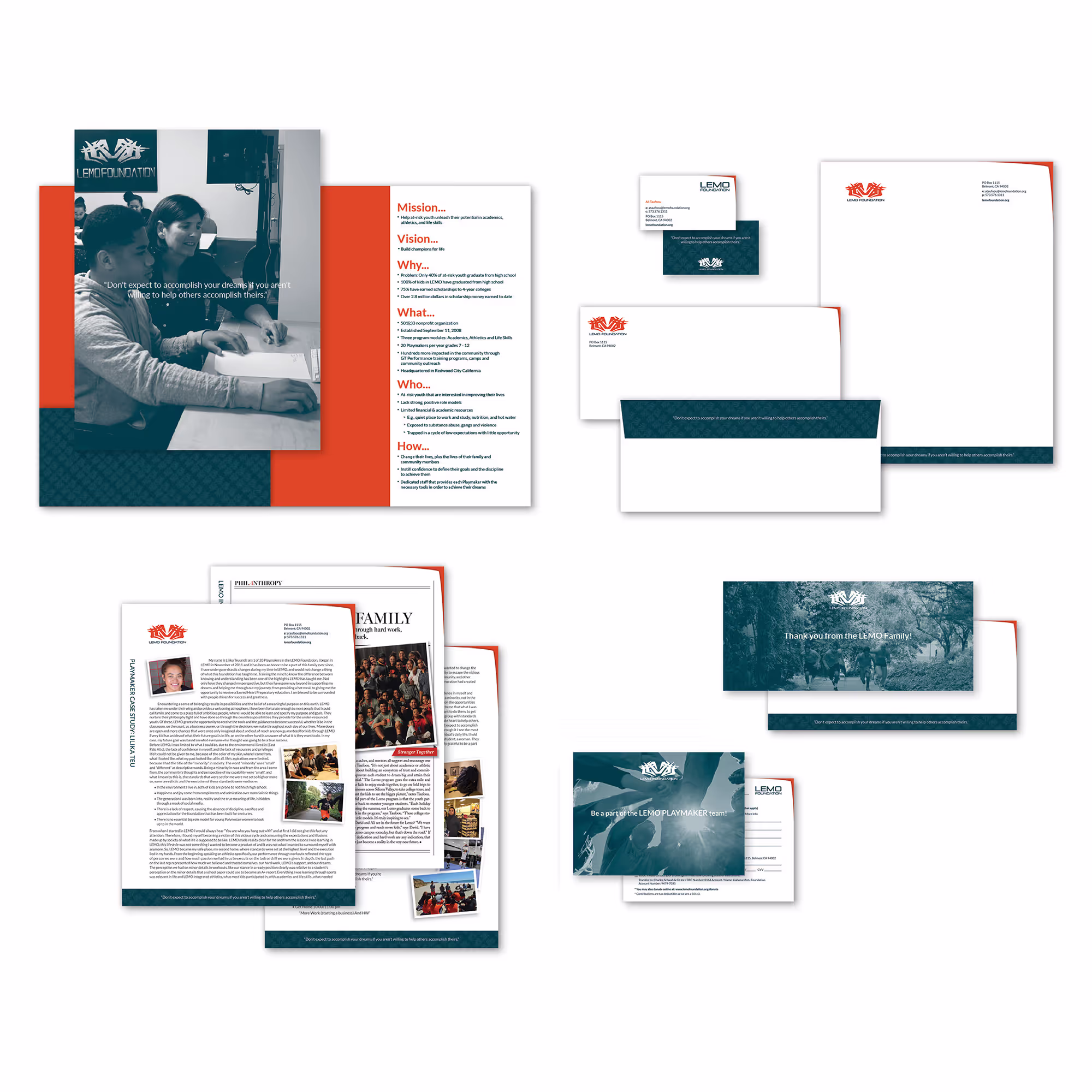 Donation folder kit.