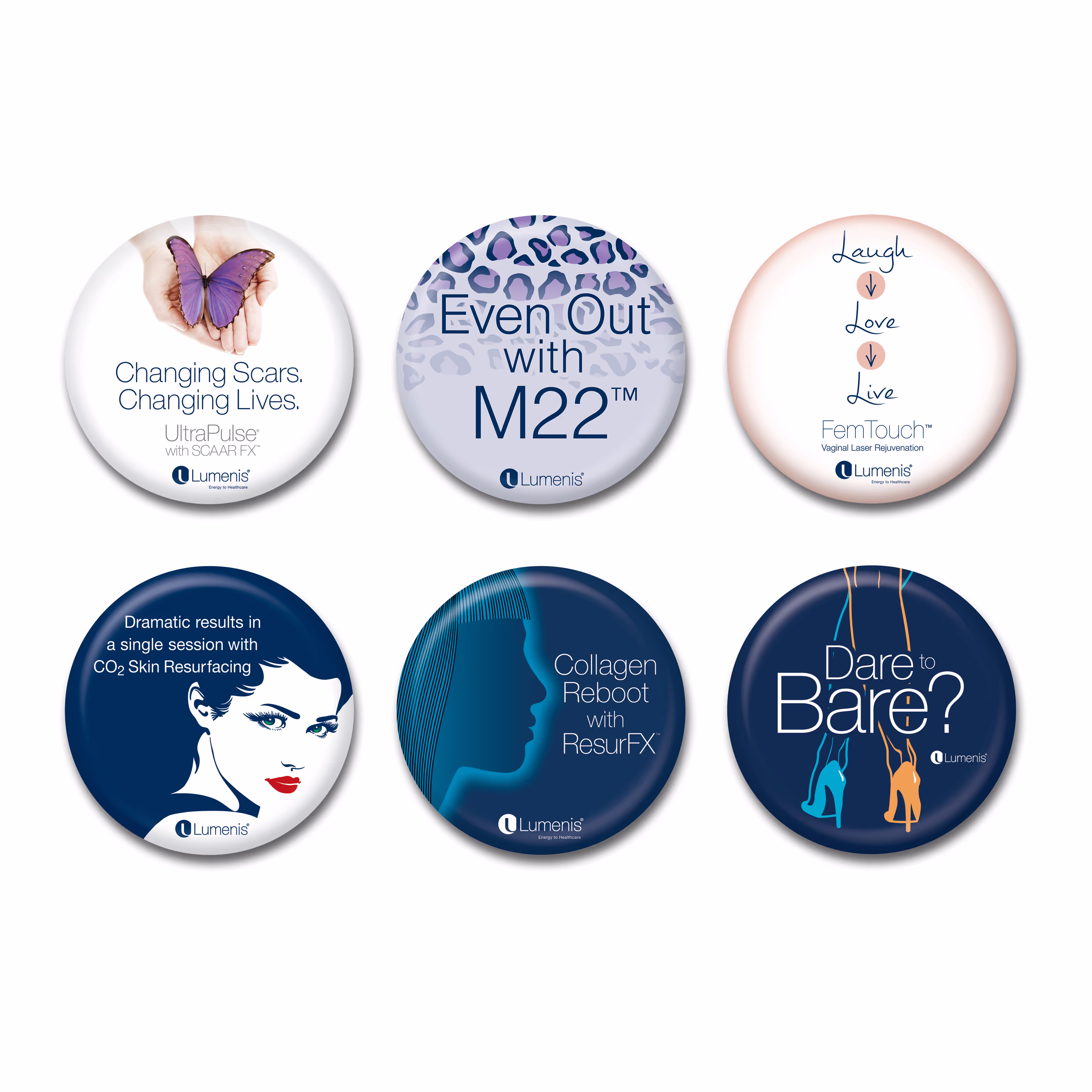 Button designs.
