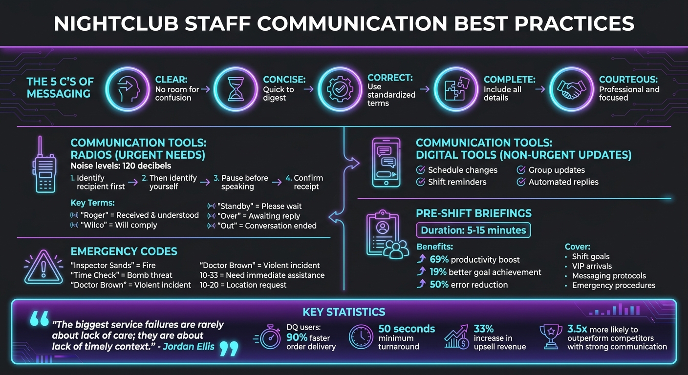 Nightclub Staff Communication Best Practices Framework