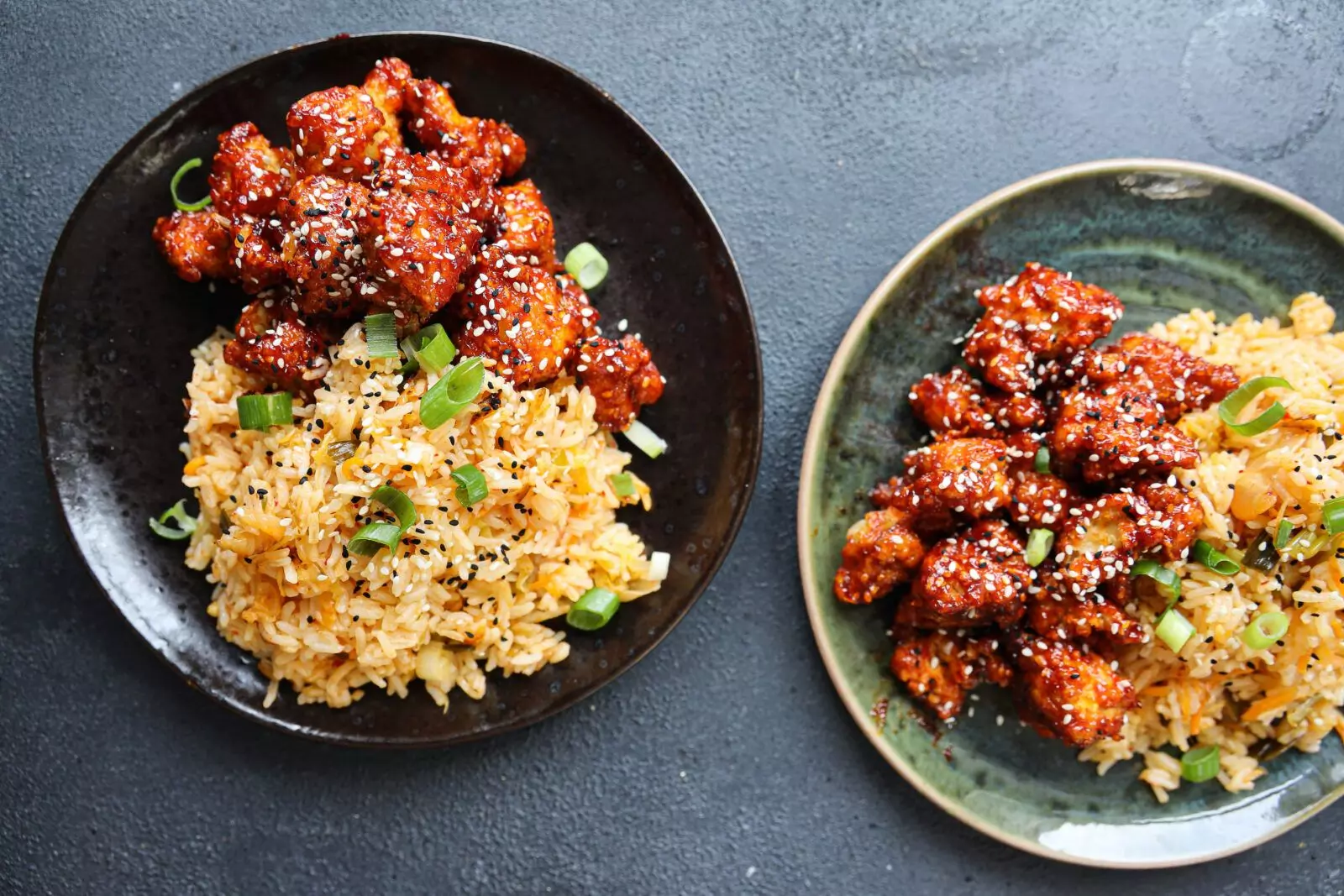 Crispy KoreanStyle Tofu with Kimchi Fried Rice BOSH!