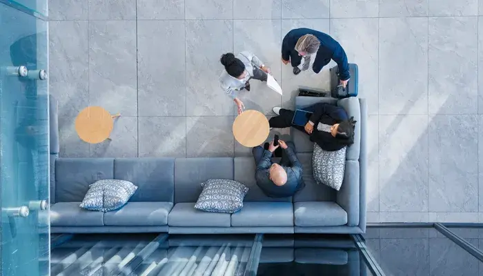 People in office talking