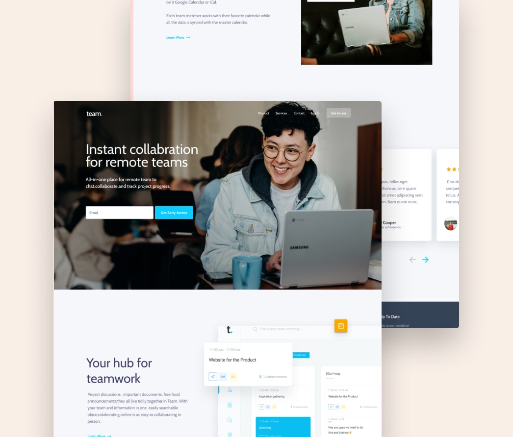 A mockup of a project
